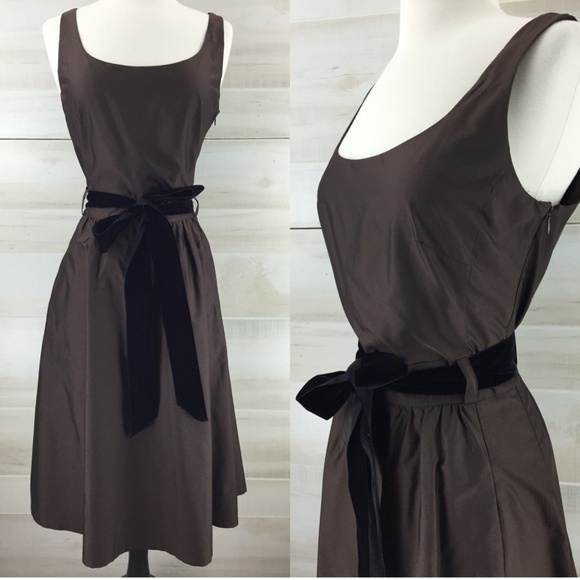 Banana Republic Dresses & Skirts - Banana Republic Brown Taffeta Party Dress 6